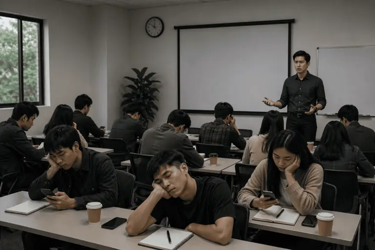 Suasana kelas pasif sebelum memakai kuis live
